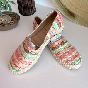 Joie Cara Raffia Espadrilles Women 9
Multicolor Slip On Shoe Comfort Flat Loafer